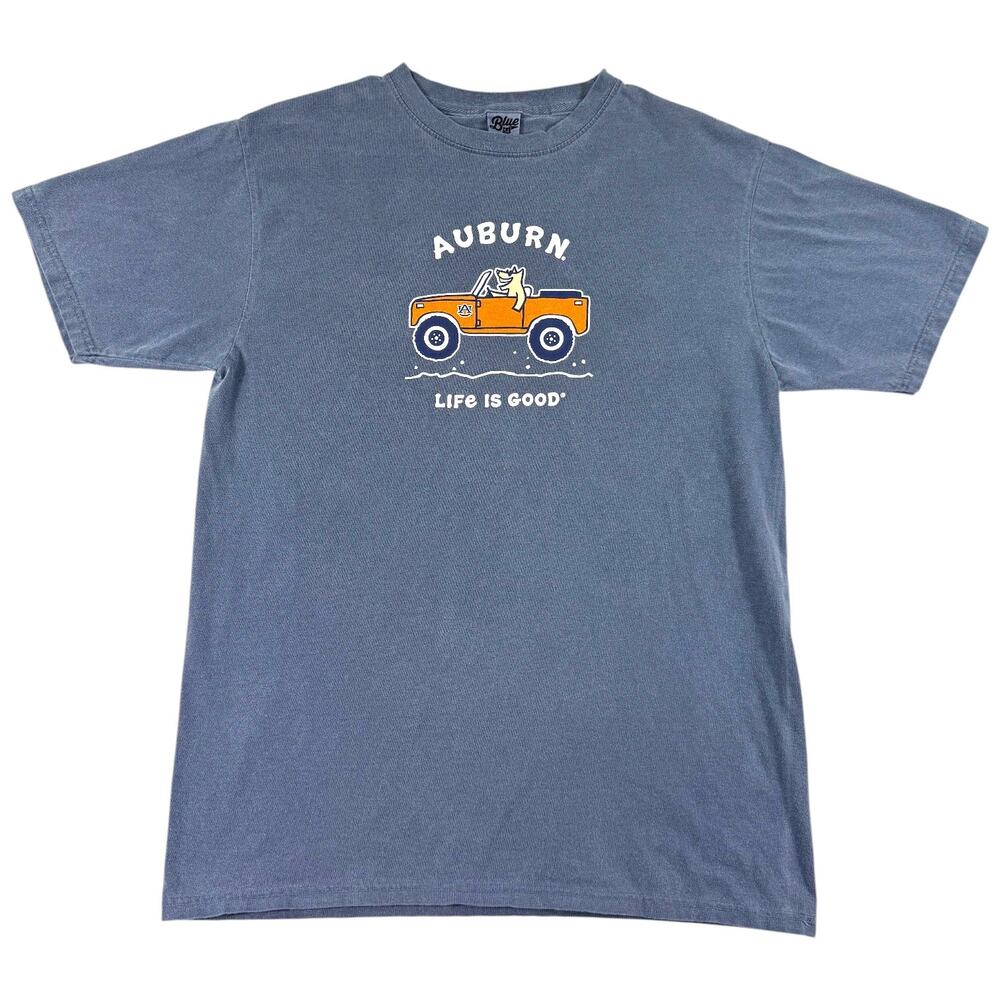 Auburn University T-Shirt Men's Medium Life Is Good Brand Y2K